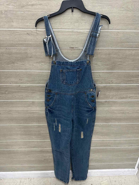 Anna-Kaci Size 4/6 Blue Womens Overalls