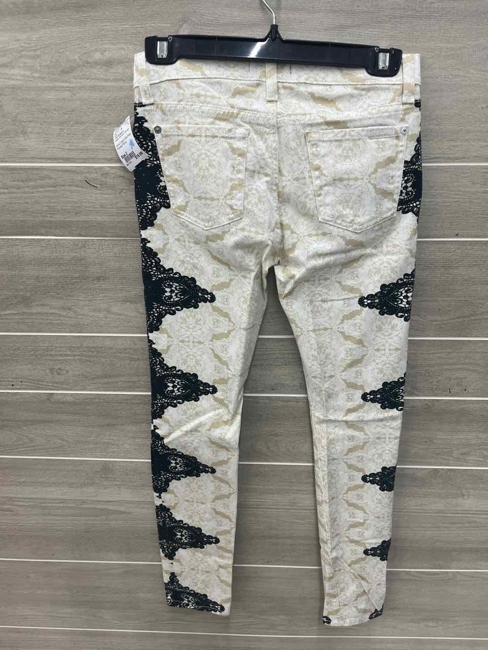 7 For All Mankind Cream Womens Women Size 2 Pants