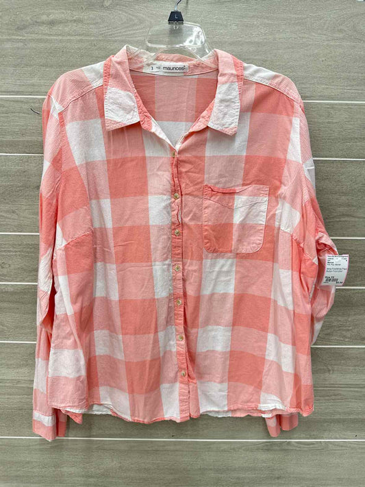 Maurices Size 3X Pink Plus Shirt
