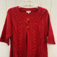 Currants Red Womens Size XL Sweater