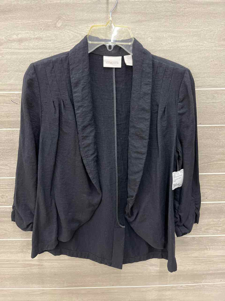 Chico's Black Womens Women Size 6 Blazer