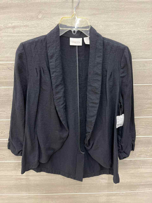 Chico's Black Womens Women Size 6 Blazer