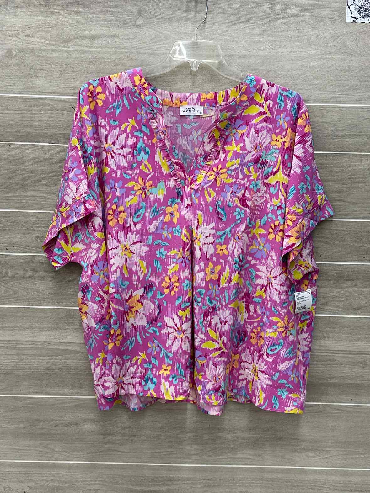 emily WONDER Pink Womens Women Size 2X/3X Shirt