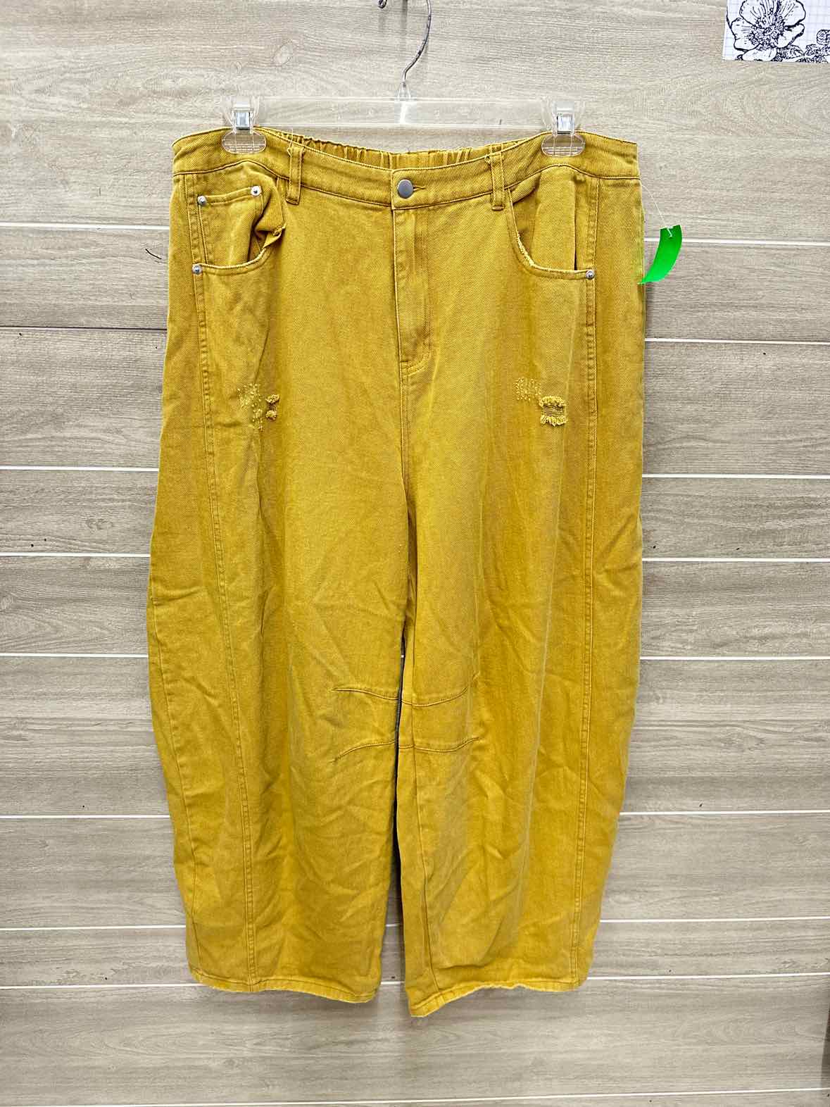 ODDI Size 2X Mustard Plus Pants