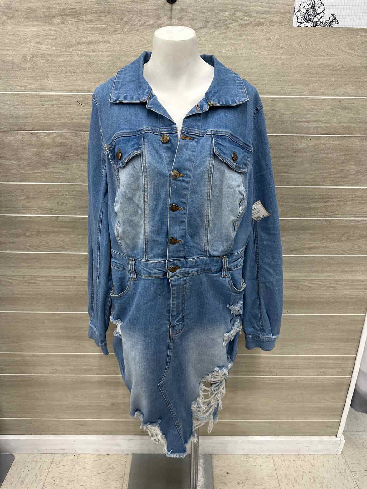Fashion Nova Size 1X Blue Plus Dress