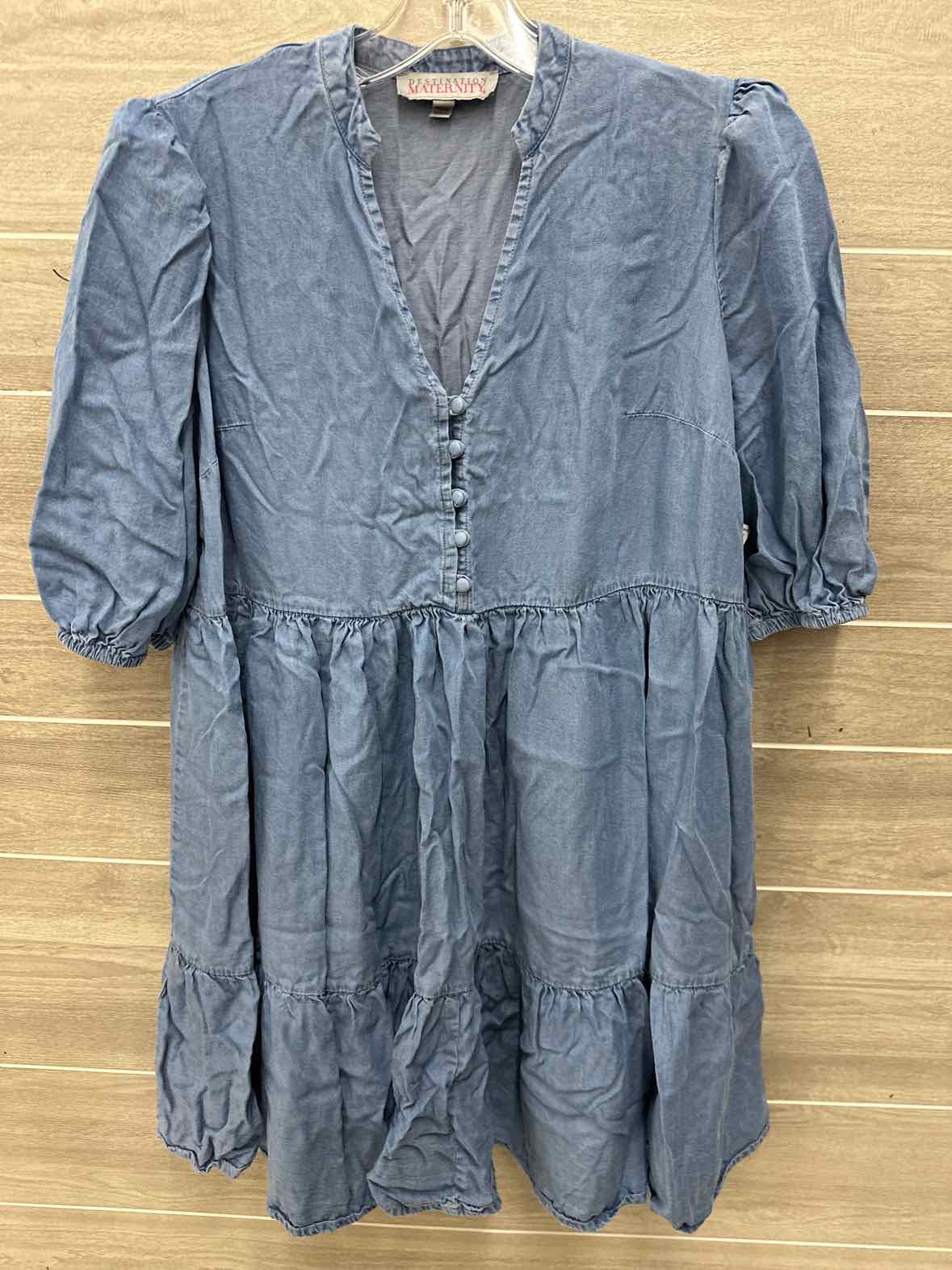 Destination Maternity Size S Blue Maternity Dress