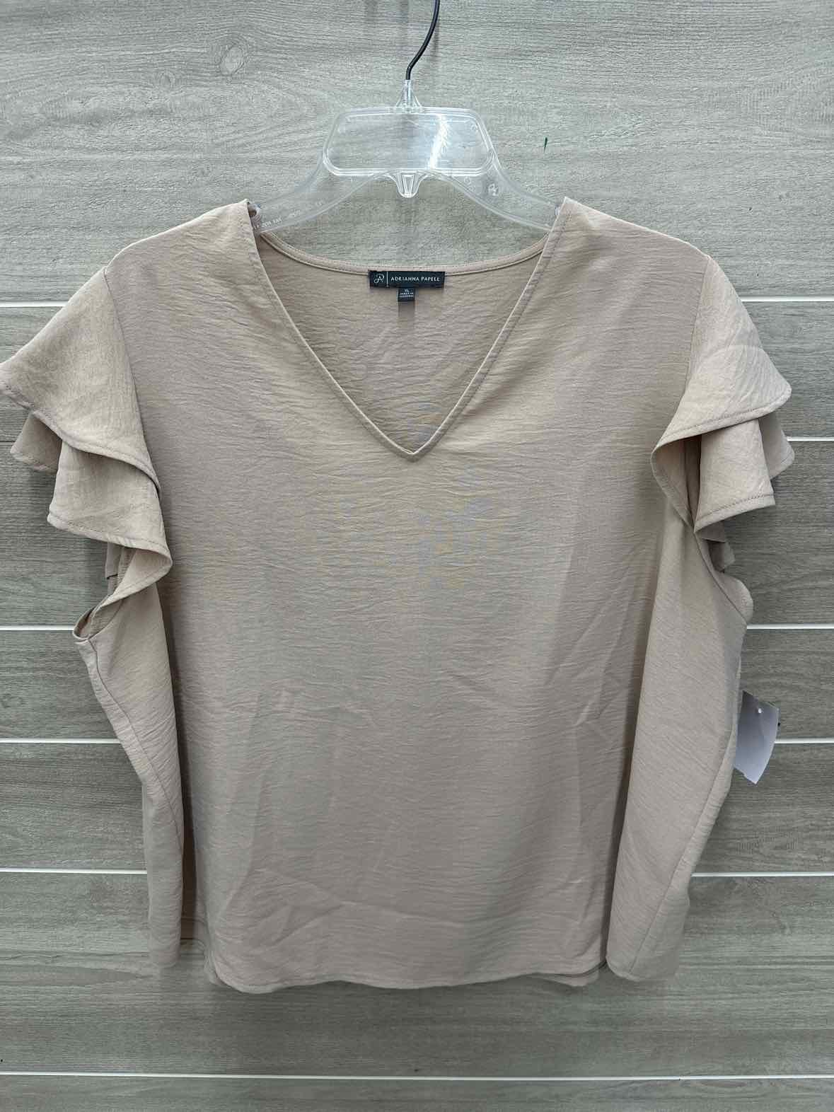 Adrianna Papell Size XL Tan Womens Shirt