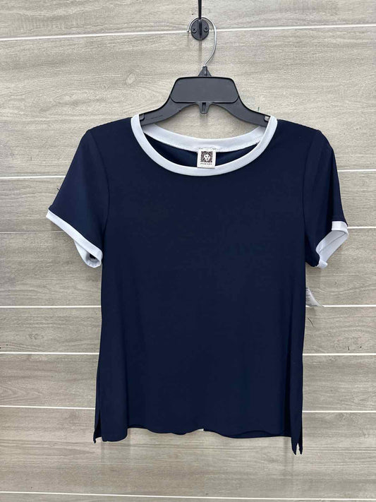 Anne Klein Size M Navy Womens Shirt