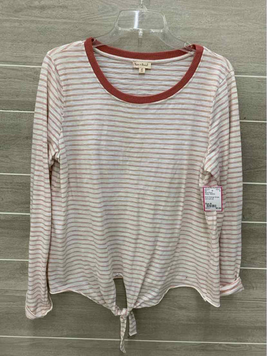 Hem & Thread Orange Womens Size M Shirt