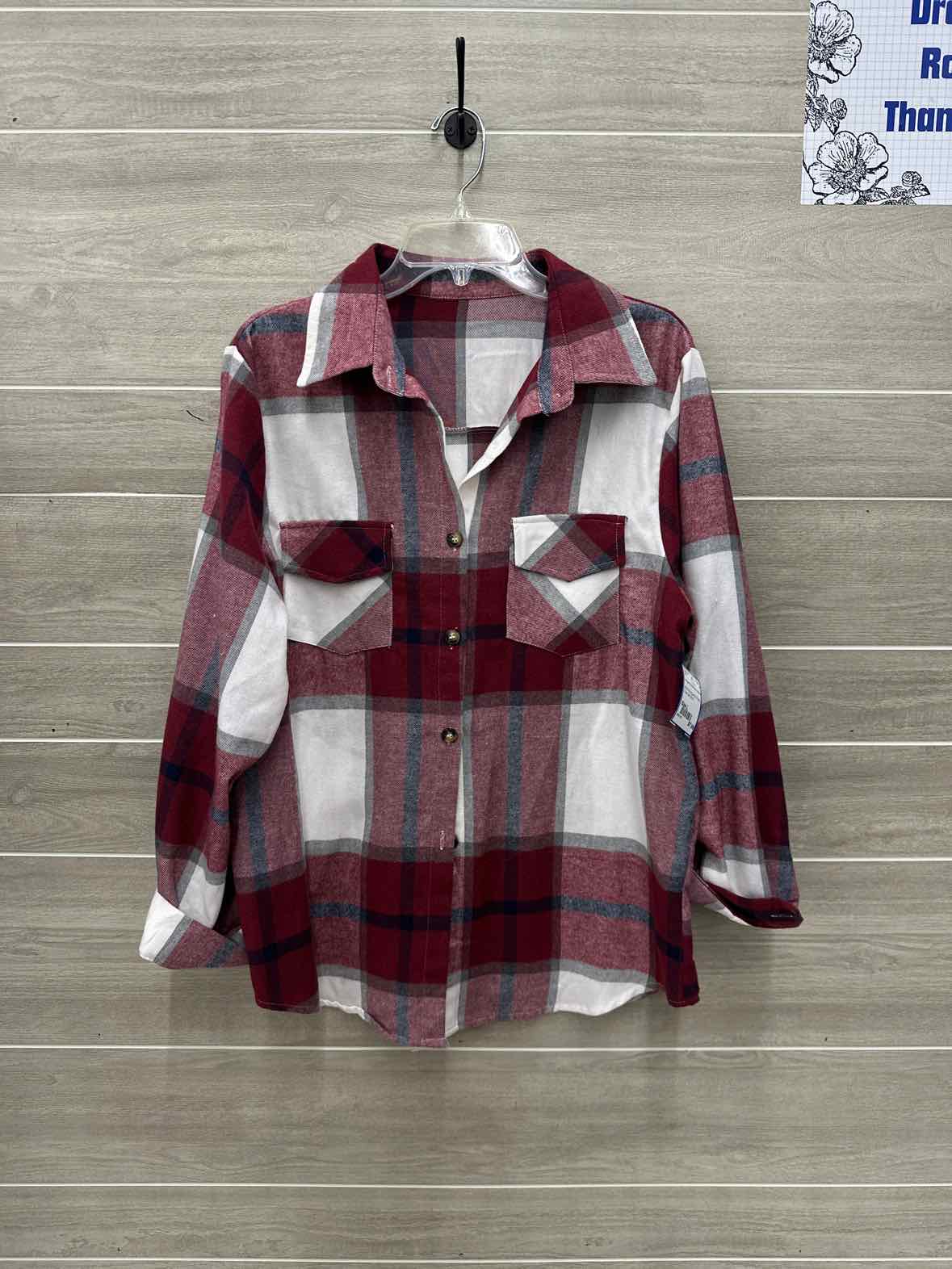 Size L Burgundy Womens Shirt