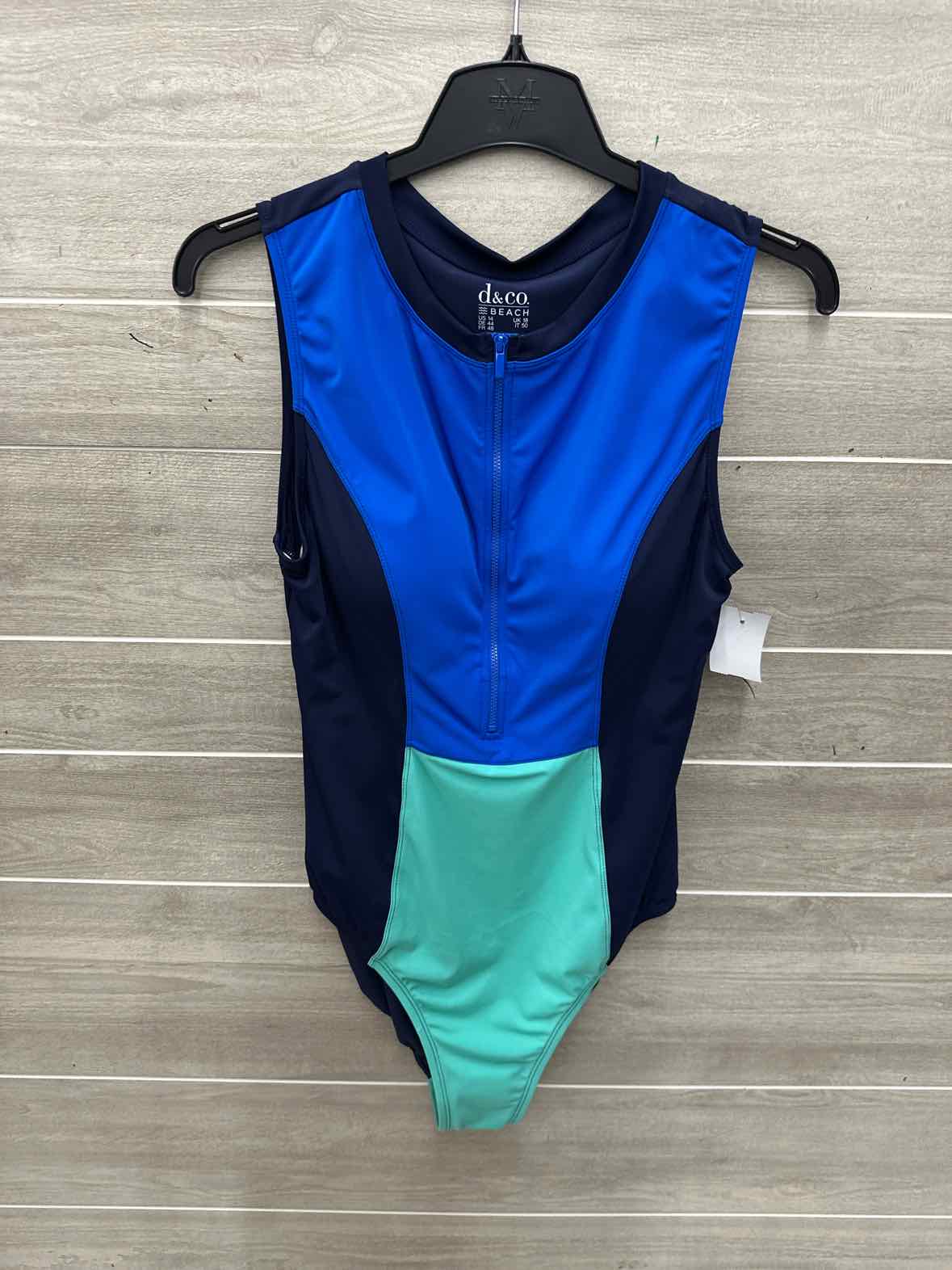 D & Co Size 14 Blue Womens Swimsuit