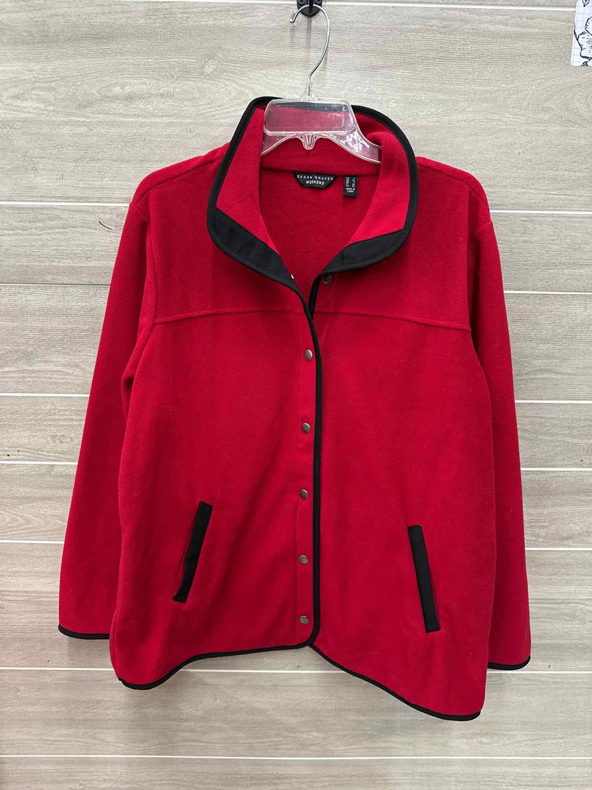 Susan Graver Size 16/18 Red Plus Sweatshirt