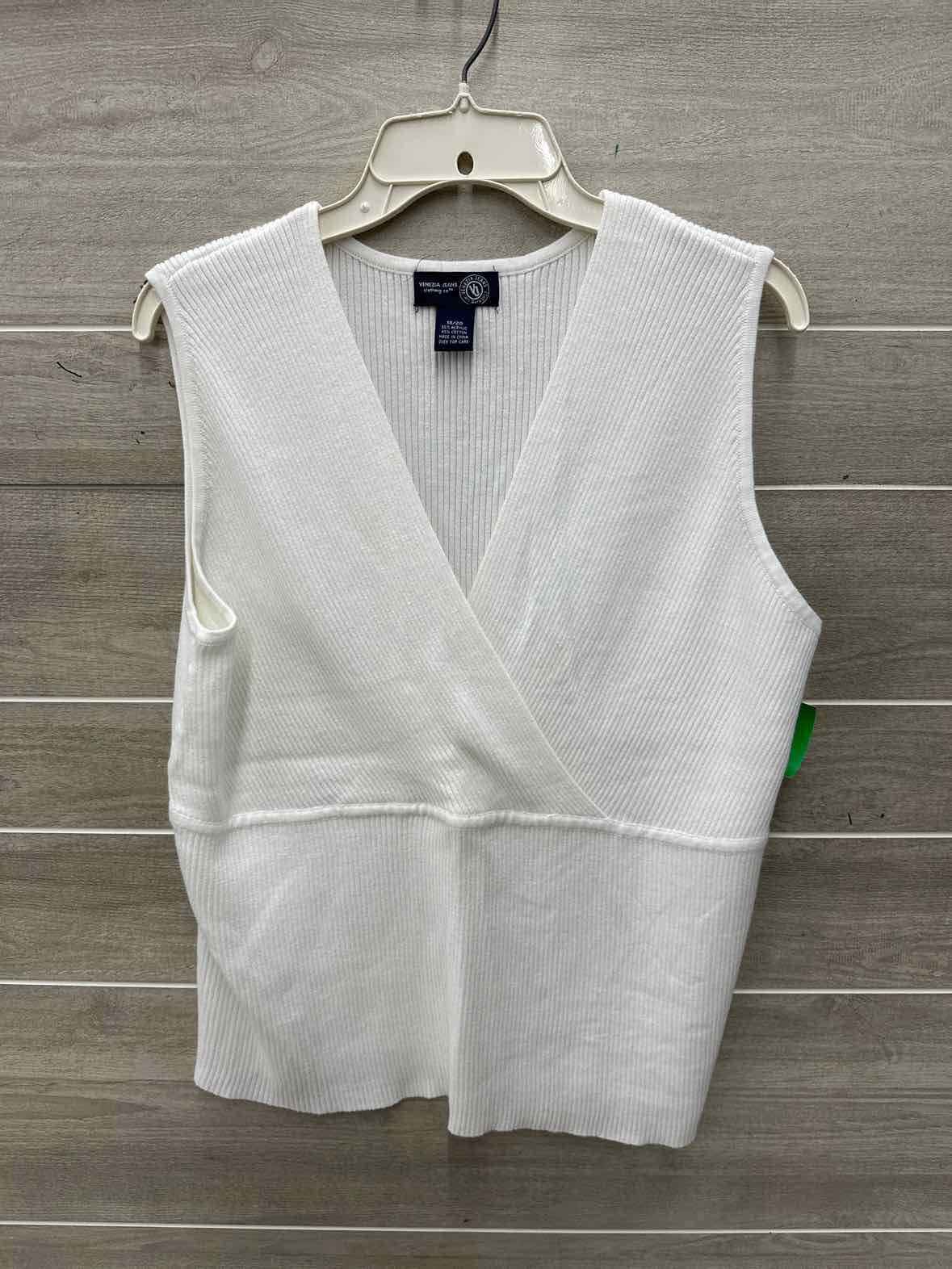 Venezia Size 18 White Plus Tank Top