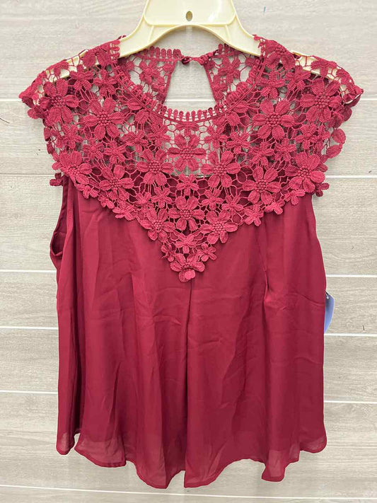 Size M Burgundy Womens Tank Top