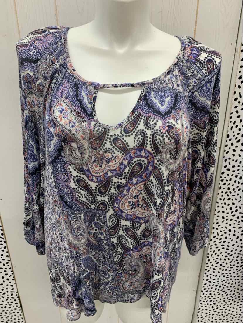 One World Blue Womens Size XL Shirt