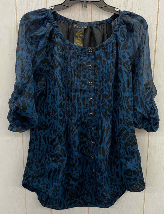 Grace Elements Blue Womens Size Small Shirt