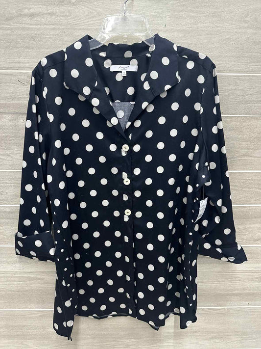 Foxcroft Size 18 Black Plus Shirt