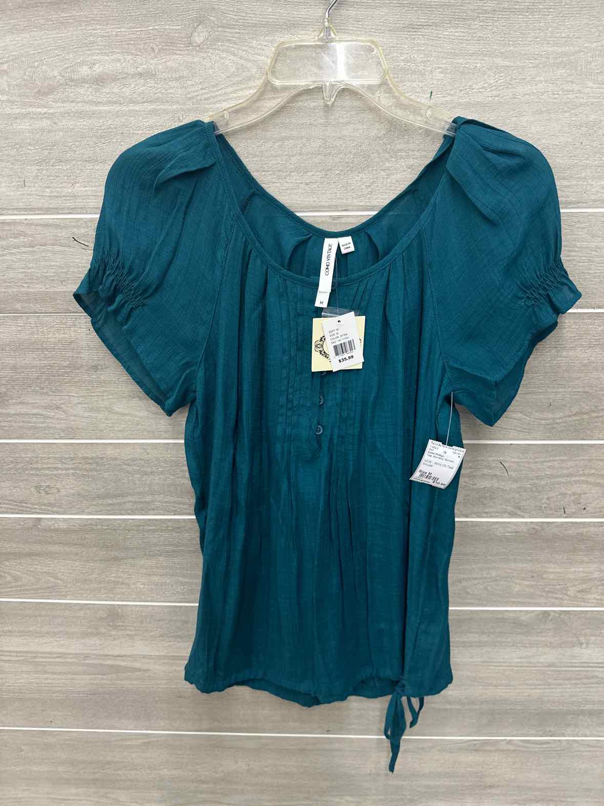 Como Vintage Size M Teal Womens Shirt