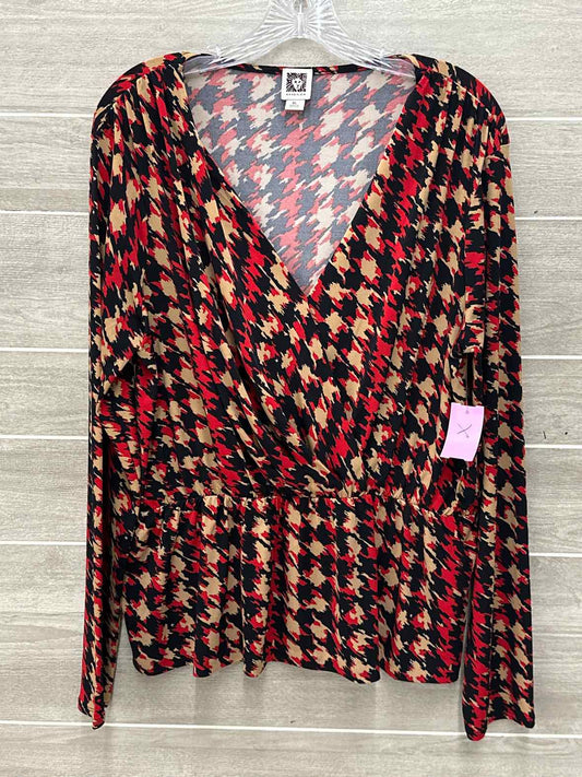 Anne Klein Red Womens Size XL Shirt