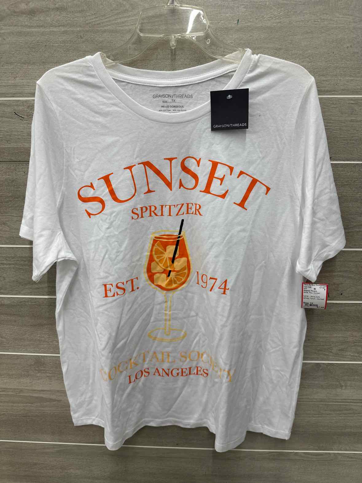 Grayson Threads Size 1X White Plus Shirt