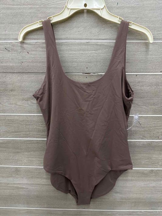 Girlfriend Collection Size XL Taupe Womens Bodysuit