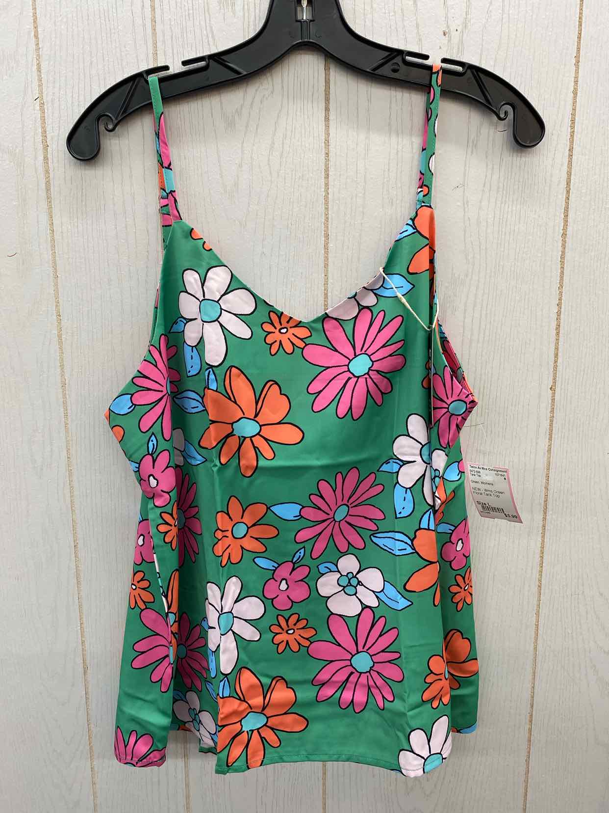 Green Womens Size L Tank Top