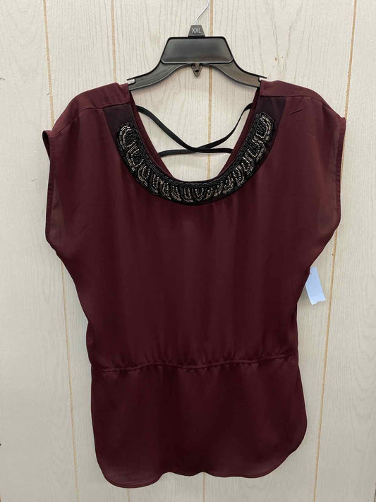 Studio Y Burgundy Womens Size M Shirt