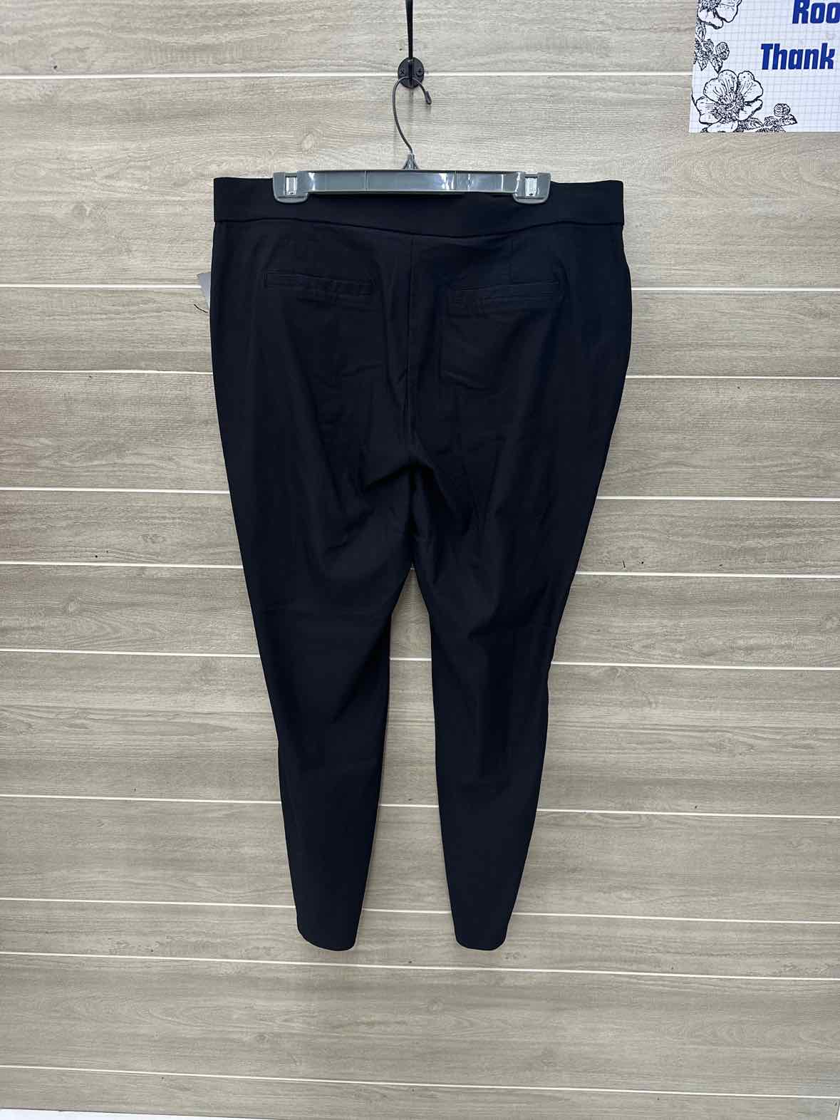 Simply Vera Black Womens Women Size 16 Pants