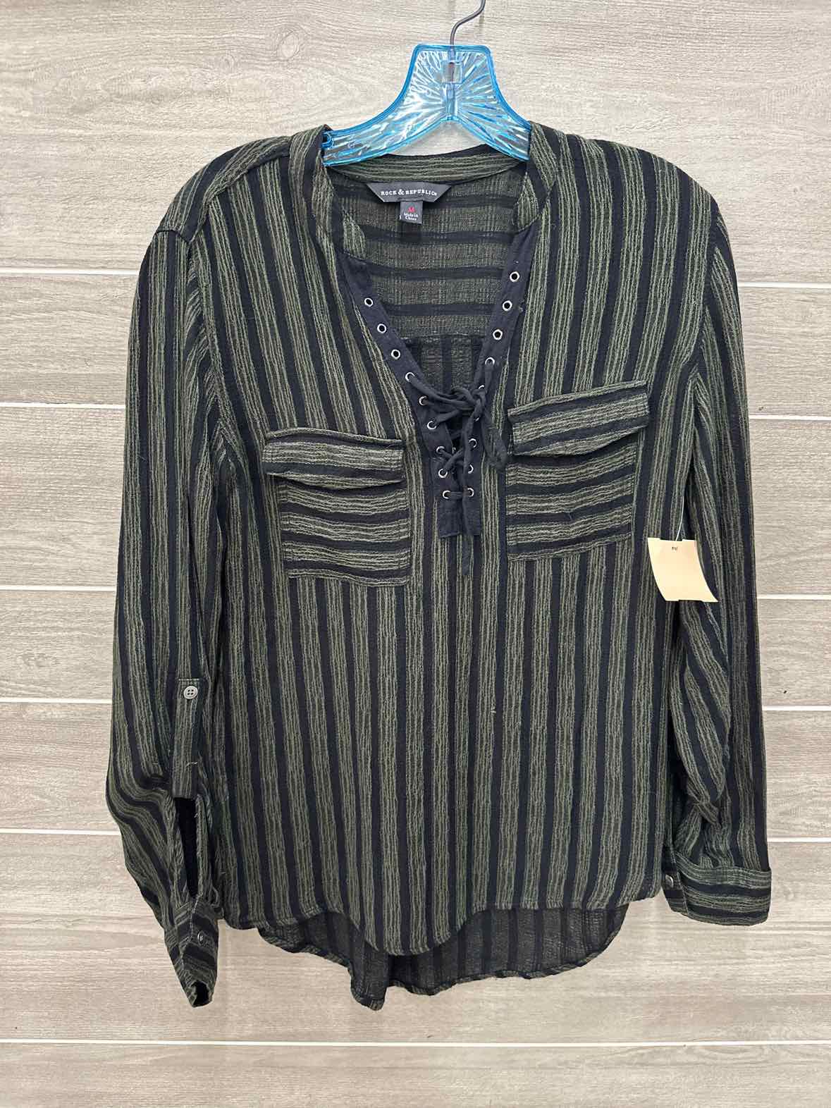 Rock & Republic Olive Womens Size M Shirt