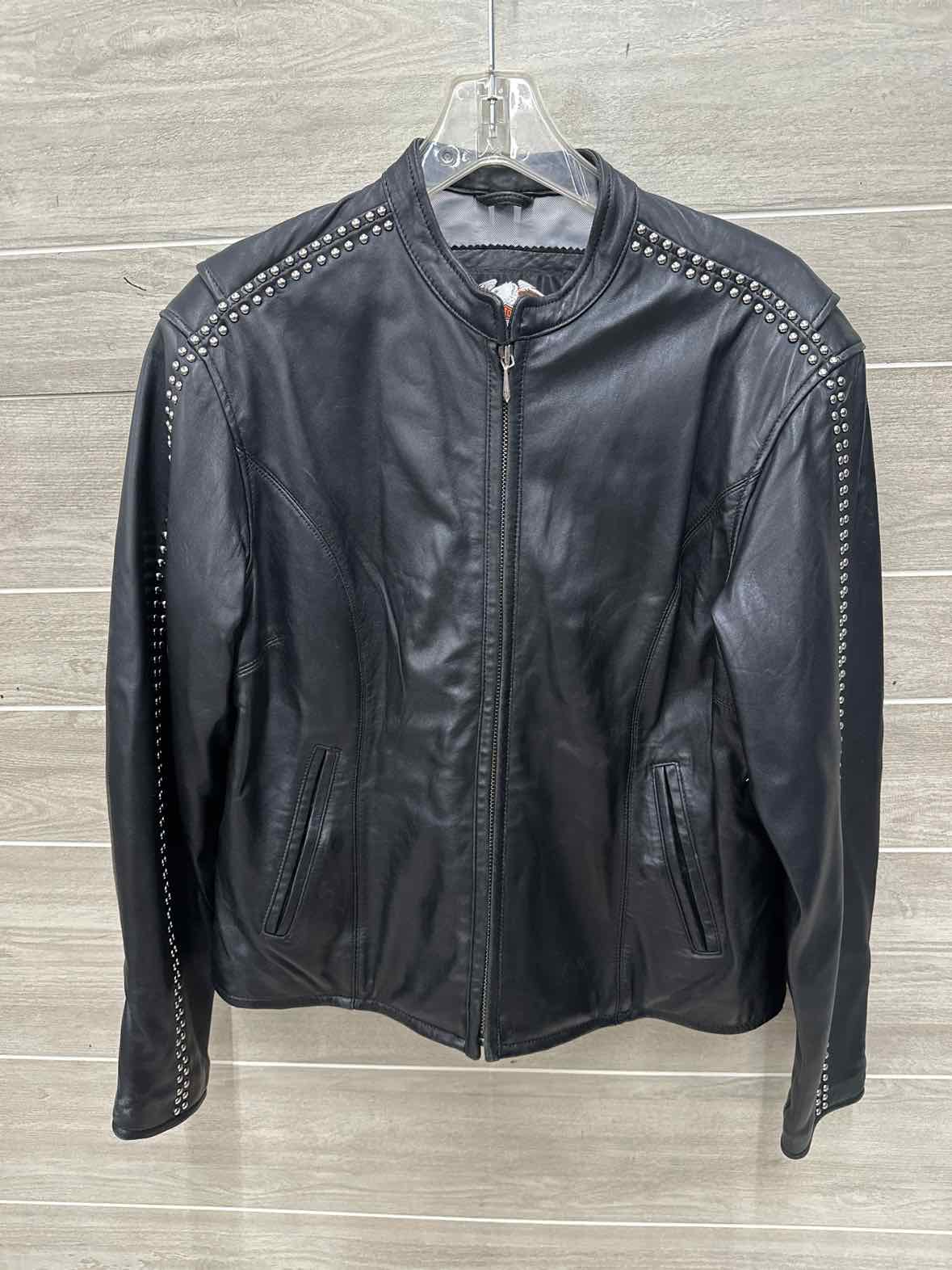 Harley Davidson Size L Black Womens Jacket (Outdoor)