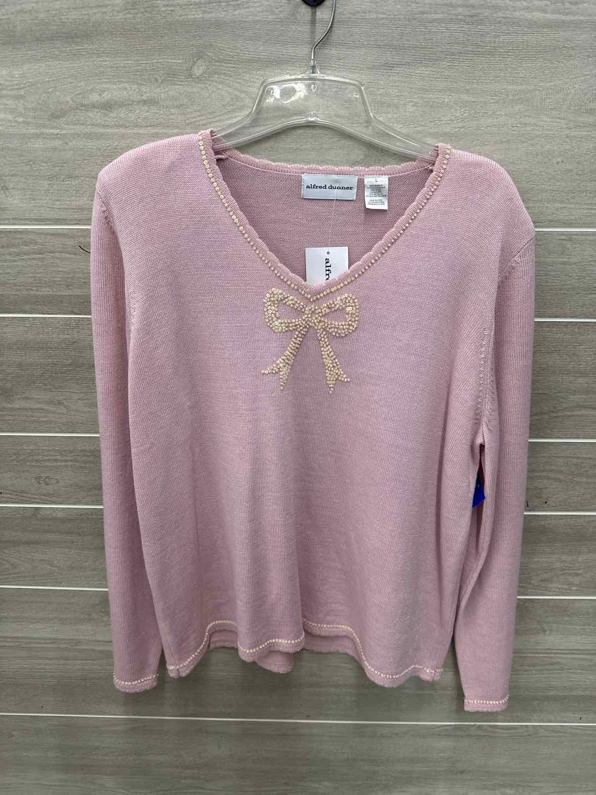 Alfred Dunner Size L Pink Womens Sweater