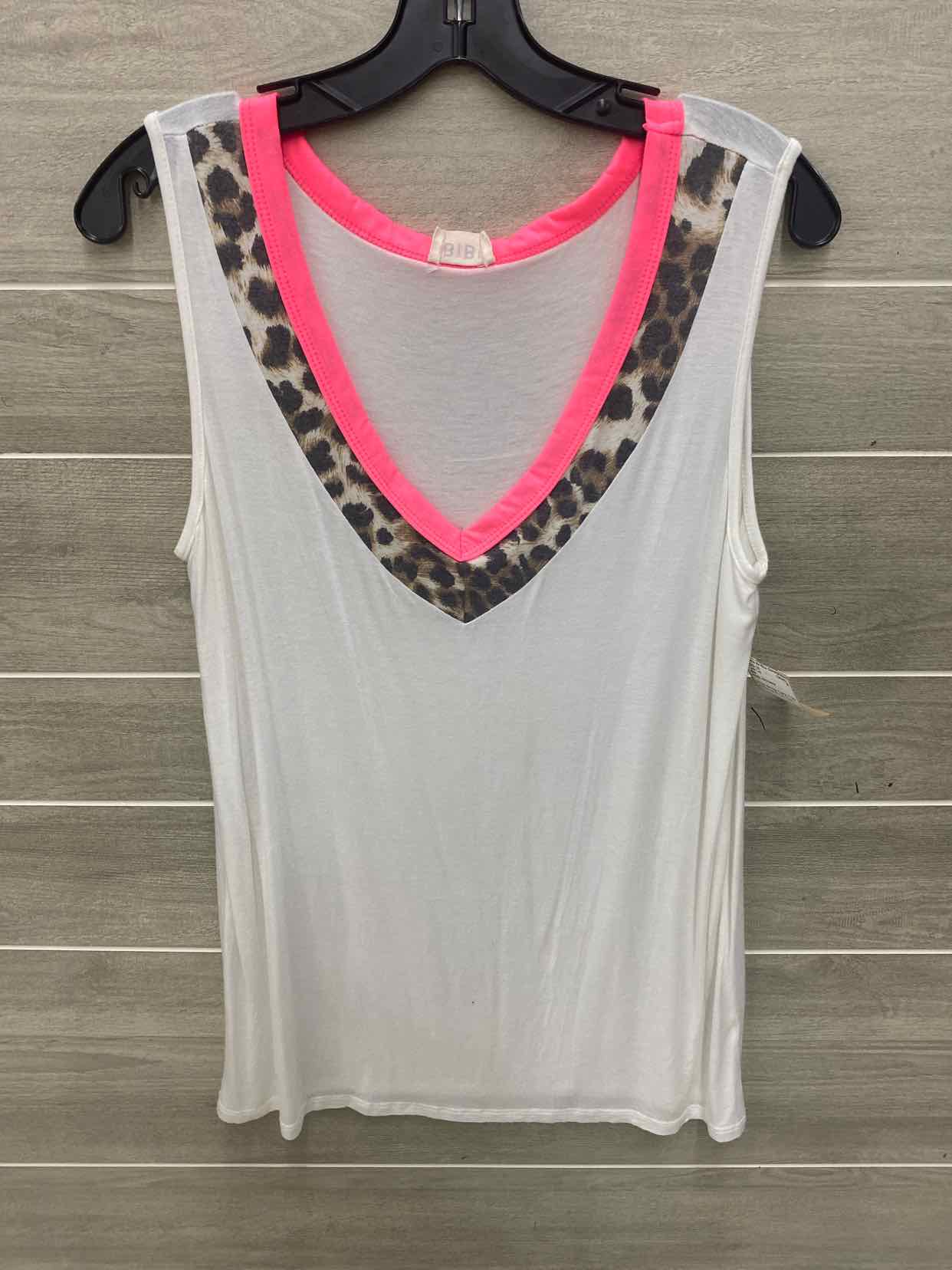 Bibi White Womens Size L Tank Top