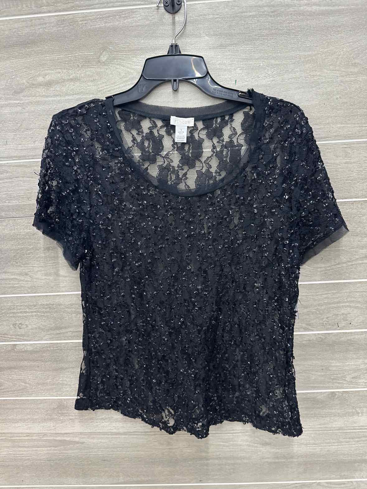 Chico's Size M Black Womens Shirt