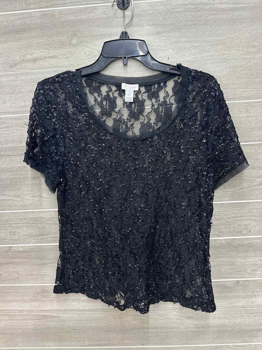 Chico's Size M Black Womens Shirt