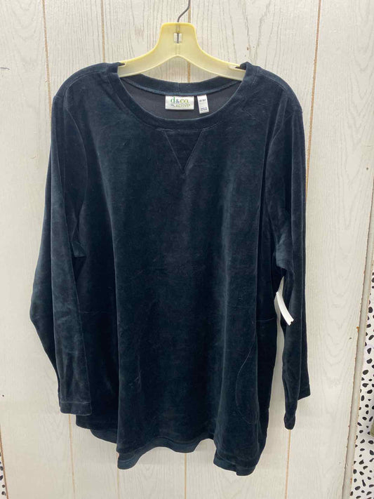 D & Co Black Womens Size 18P Shirt