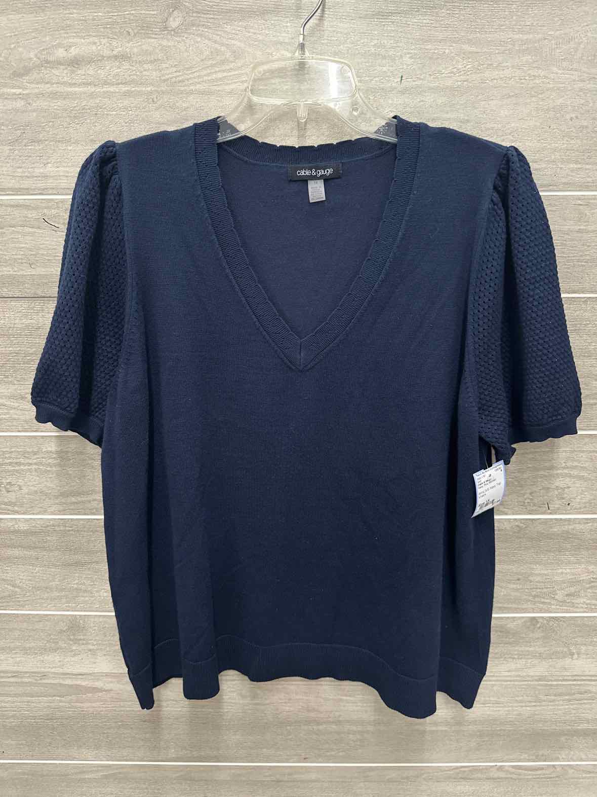Cable & Gauge Size 1X Navy Plus Shirt