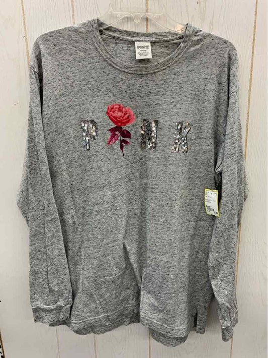 PINK Gray Womens Size M Shirt