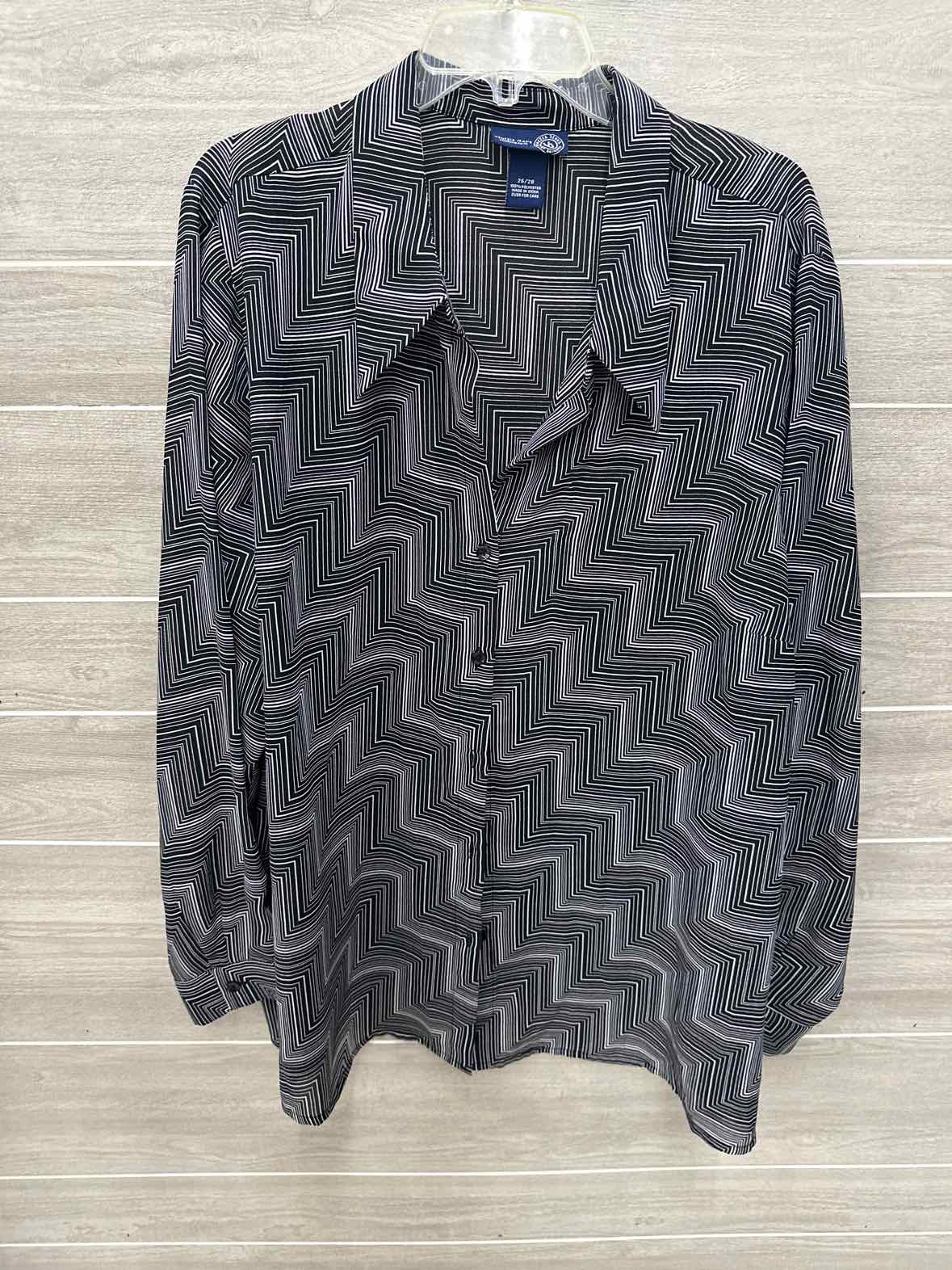 Venezia Black Womens Size 26/28W Shirt