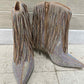 INC US Shoe Size 9.5 Silver Womens Boots