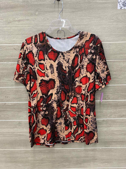 Red Womens Size XL Short Set