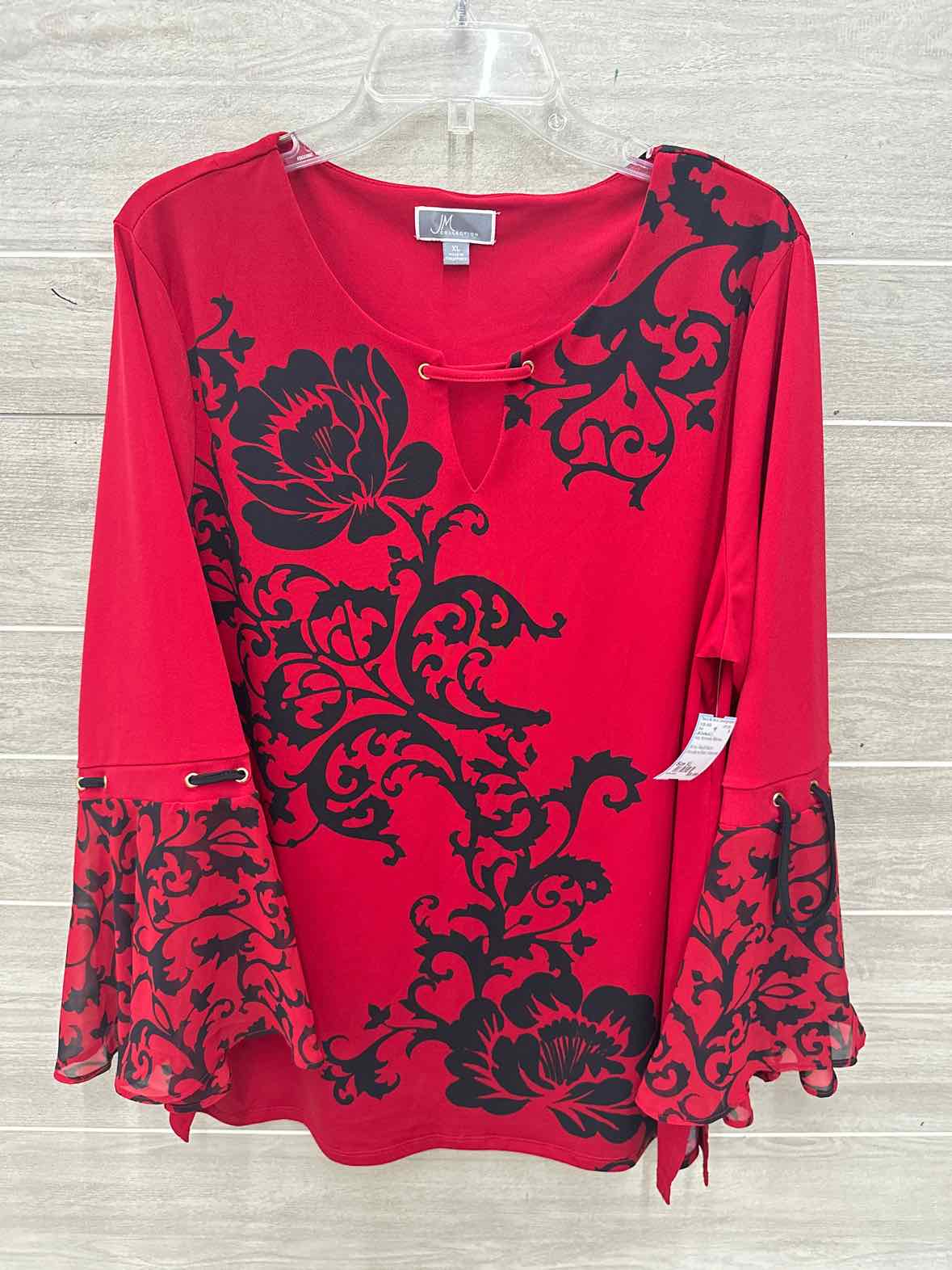 JM Collection Size XL Red Womens Shirt