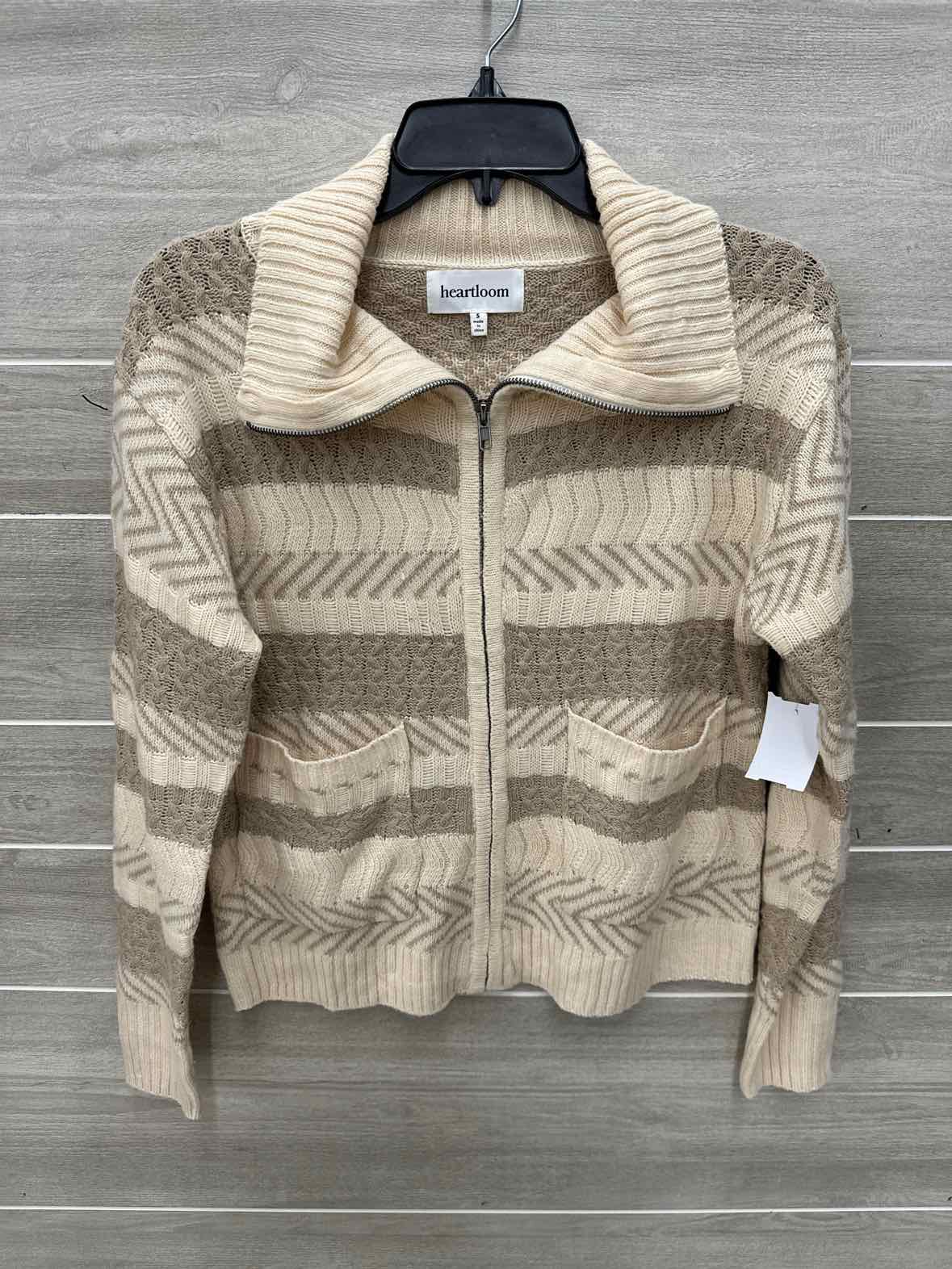 HeartLoom Tan Womens Size Small Sweater