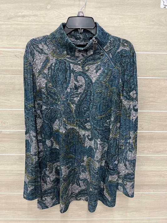 Susan Graver Size L/XL Green Womens Shirt