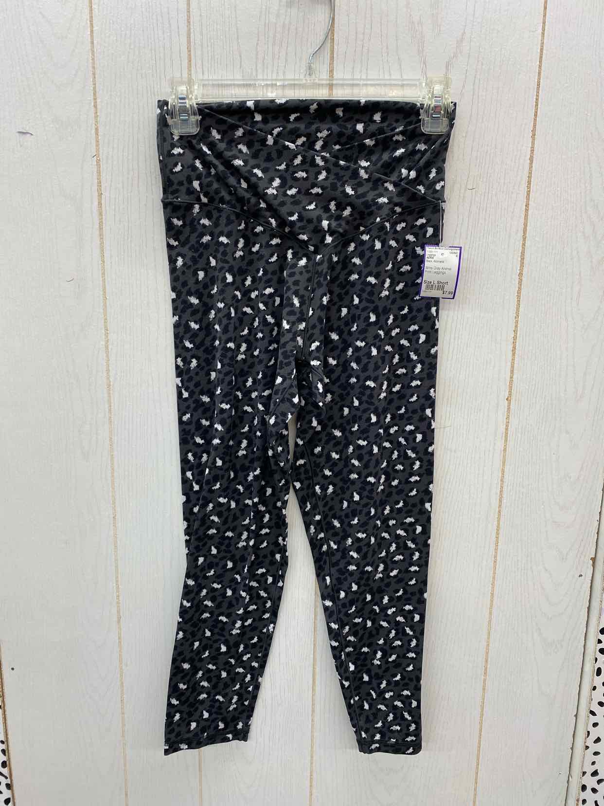 AERIE Black Womens Size L Short Leggings