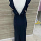 Badgley Mischka Size 6 Navy Womens Dress