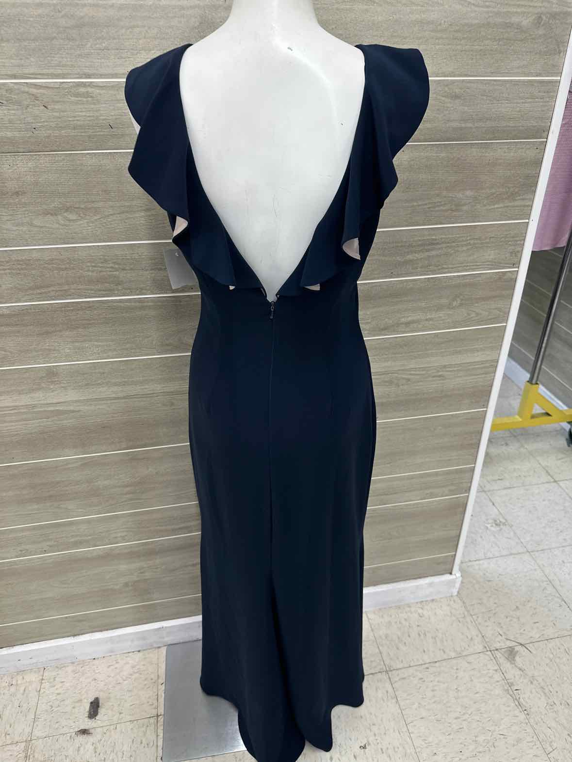 Badgley Mischka Size 6 Navy Womens Dress