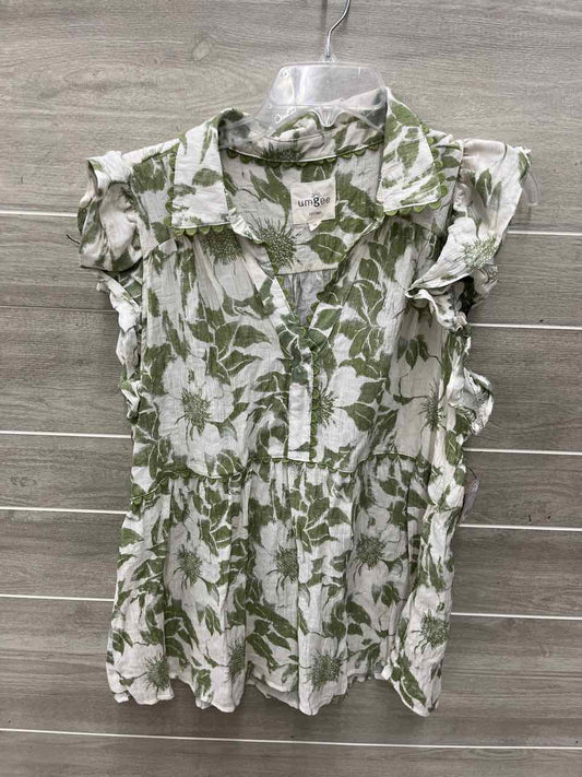 Umgee Size 1X Green Womens Shirt