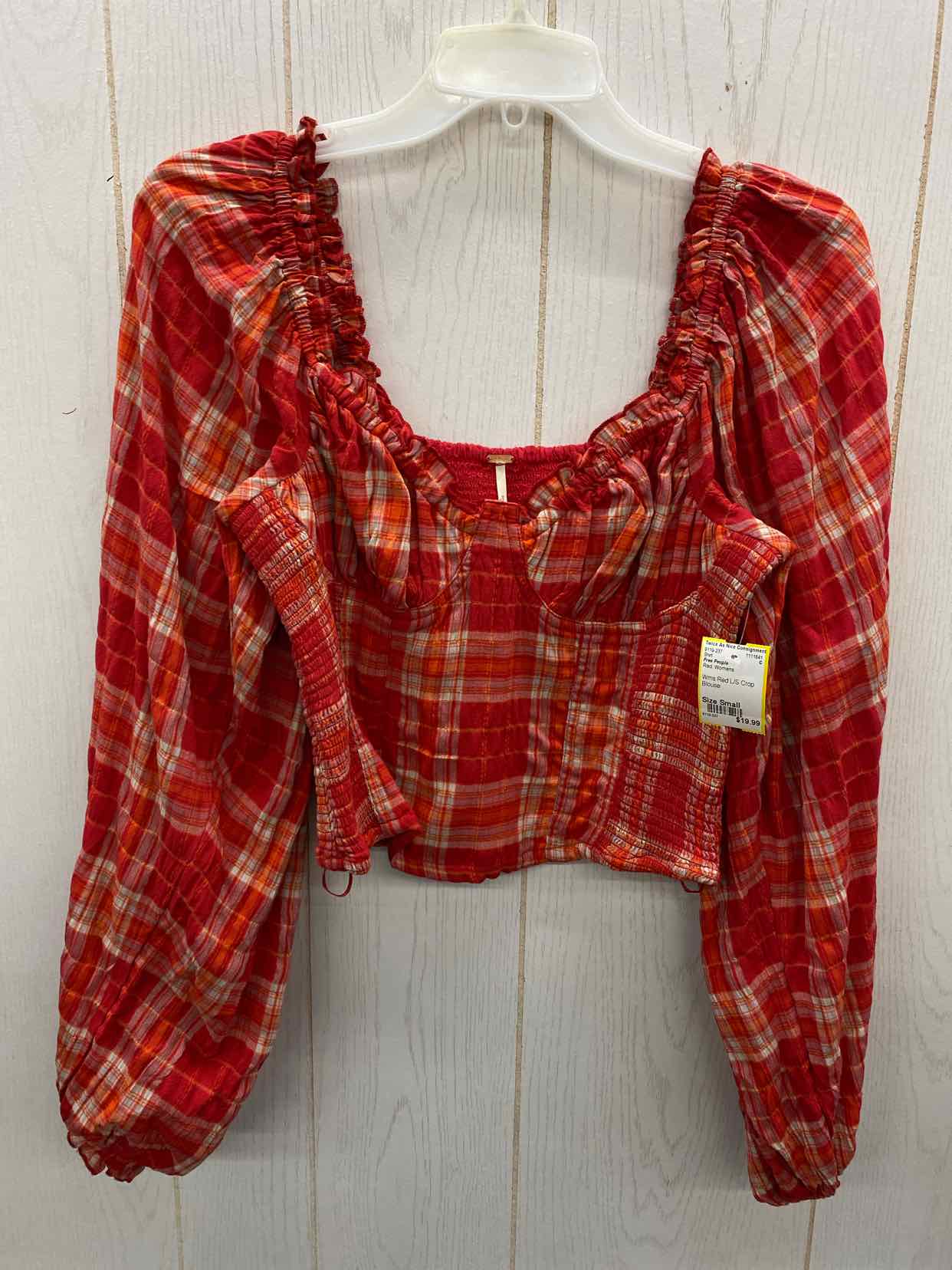 Free People Red Womens Size Small Shirt