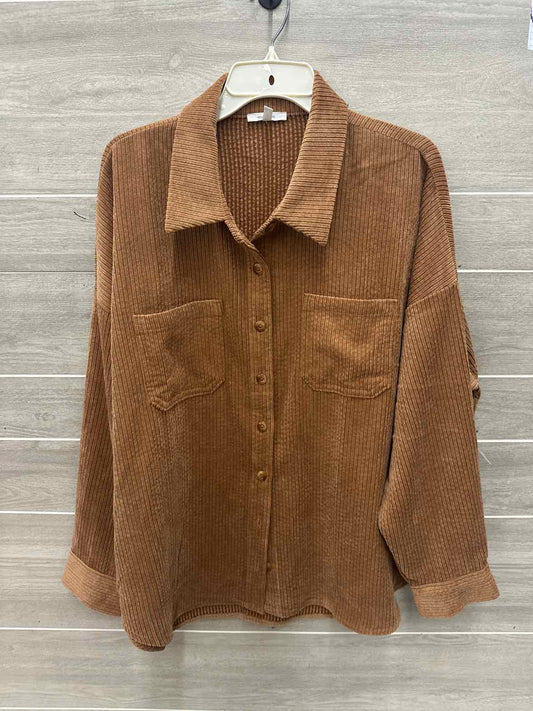 Maurices Size XL Brown Womens Shirt