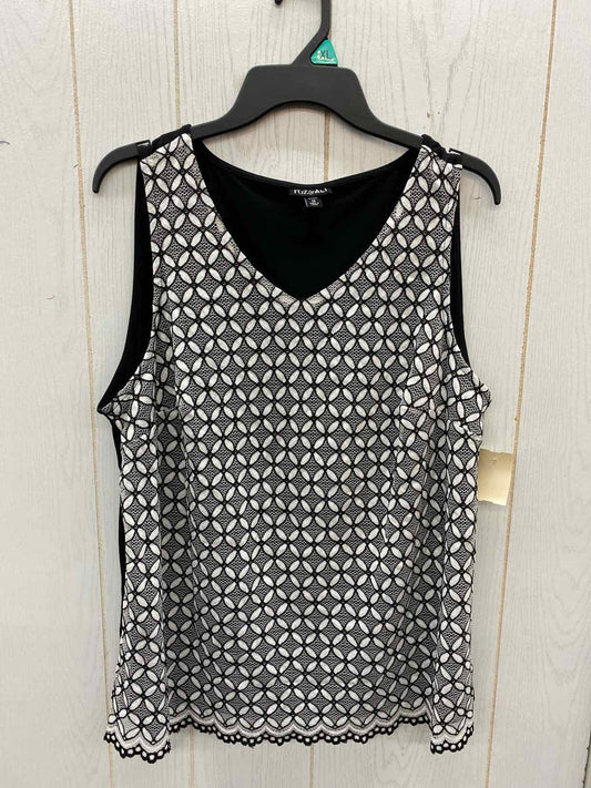 Roz & Ali Black Womens Size 1X Tank Top